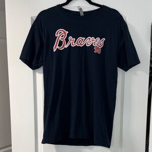 Next Level Apparel Navy Braves Tee